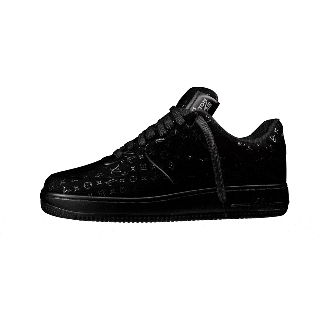 Louis Vuitton x Nike Air Force 1 Black | Size 8.5