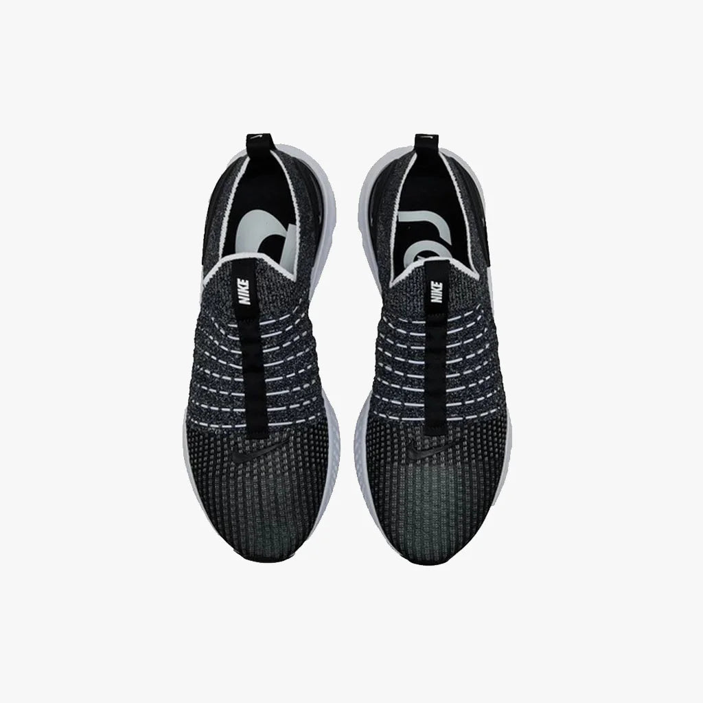 Nike React Phantom Run Flyknit 2 Carbon Black White Blend - CJ0277-003-LUXSUPPLY