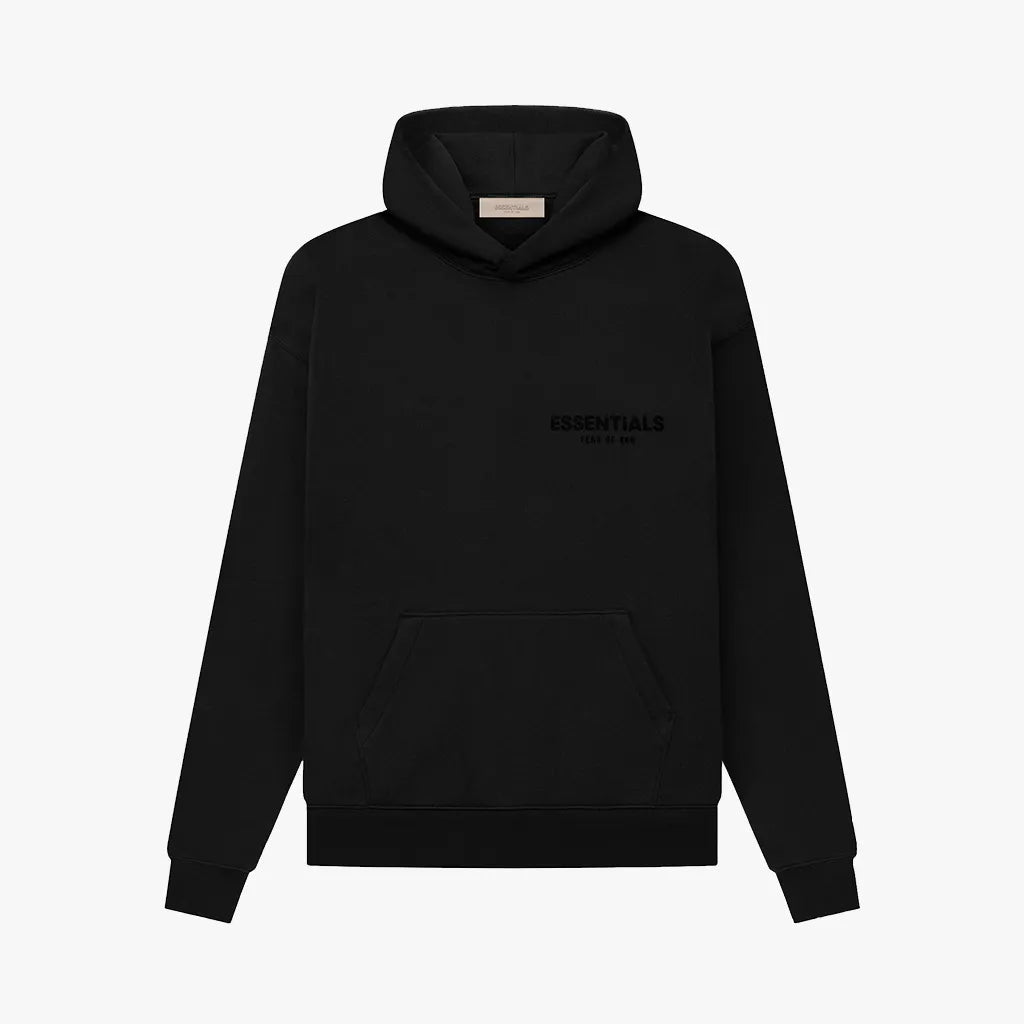 Fear of God Essentials Hoodie Stretch Limo Black - -LUXSUPPLY
