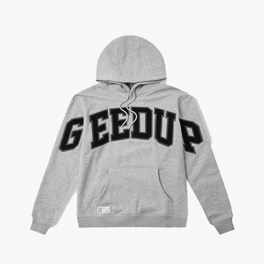 Geedup Team Logo Hoodie Grey Marle Black - -LUXSUPPLY