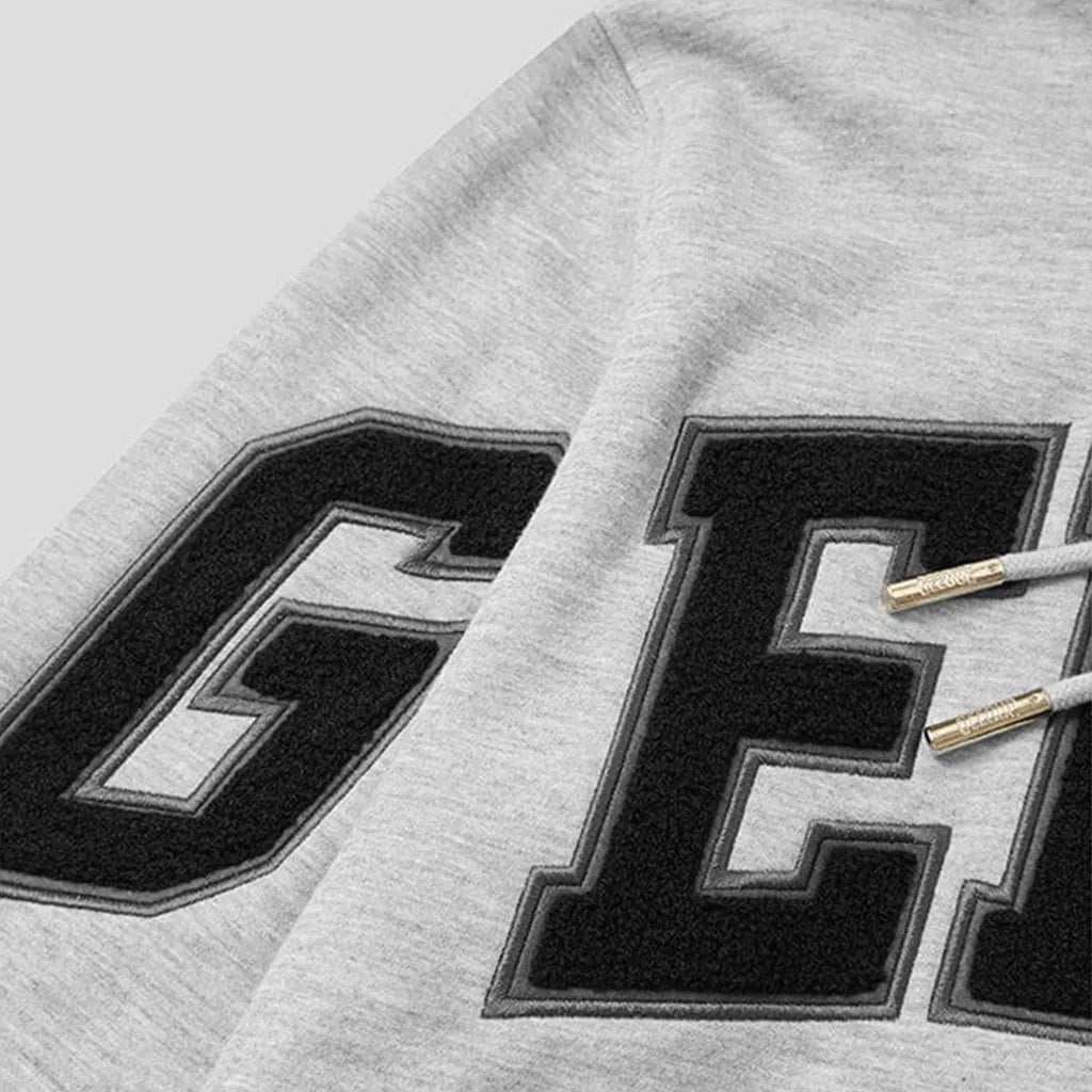 Geedup Team Logo Hoodie Grey Marle Black - -LUXSUPPLY