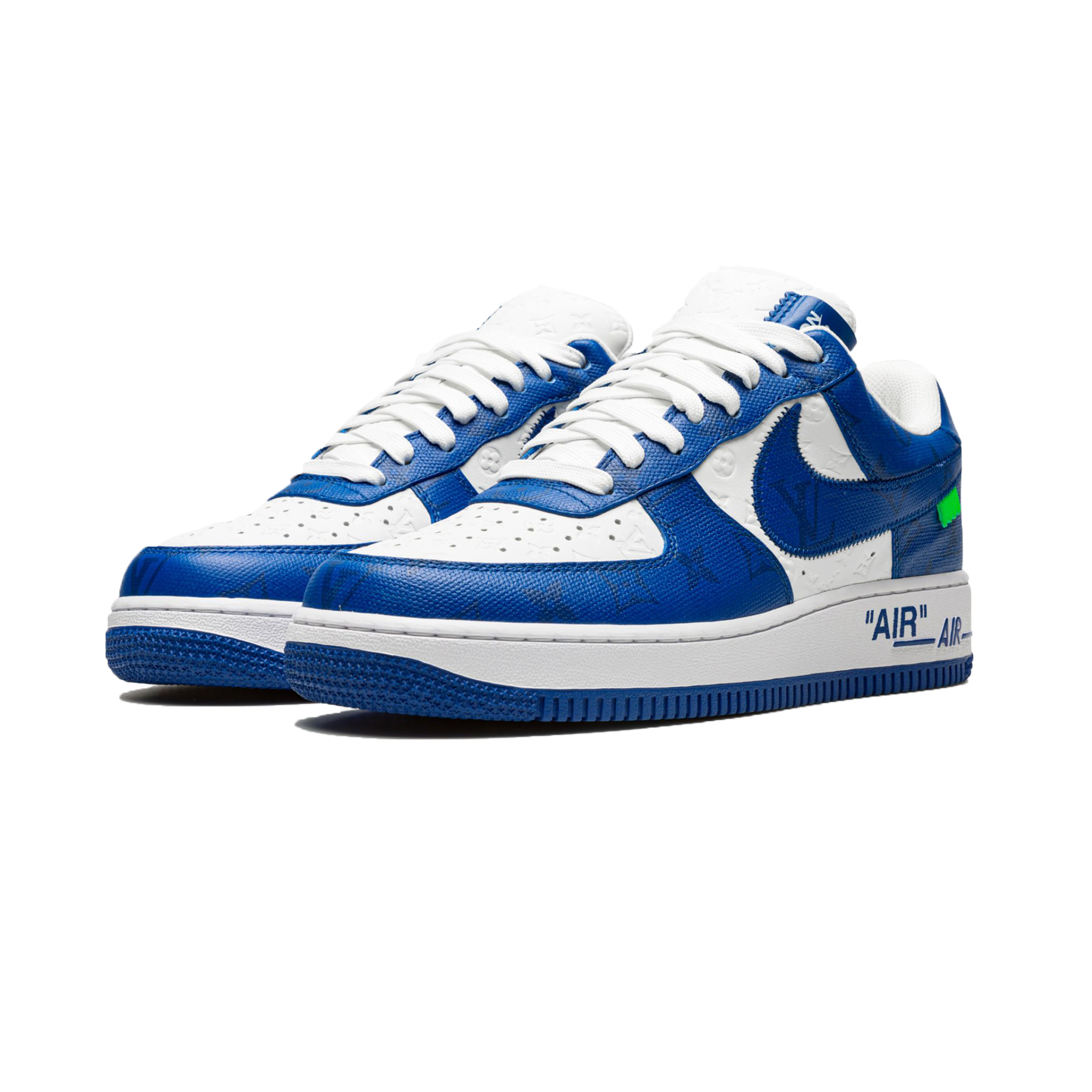 New Nike x Louis Vuitton Air Force 1 Sneakers by V. Abloh in White and Blue